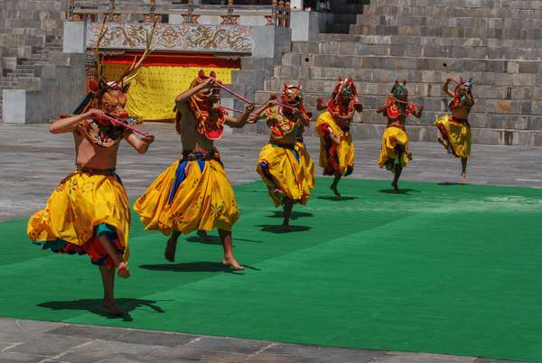 Bhutan (Klosterfeste und Maskentänze): Bild 2