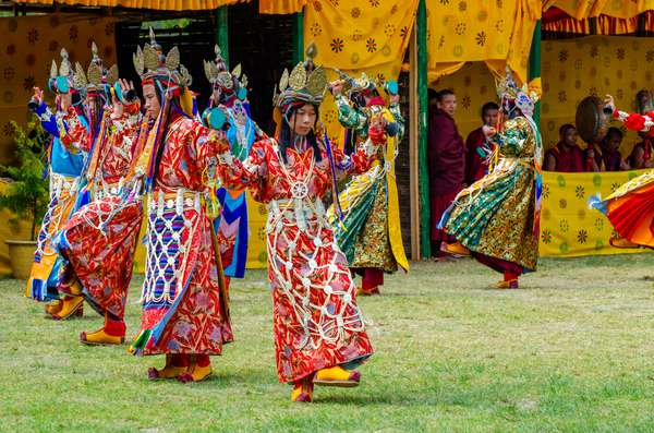 Bhutan (Klosterfeste und Maskentänze): Bild 8