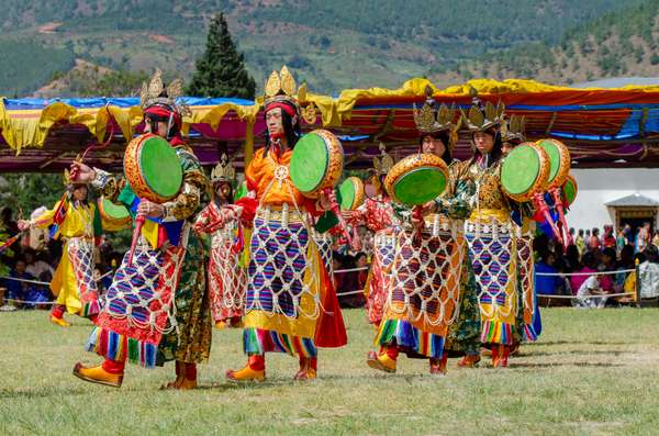 Bhutan (Klosterfeste und Maskentänze): Bild 13