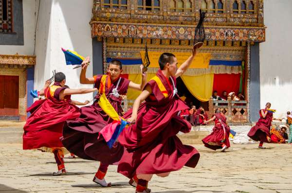 Bhutan (Klosterfeste und Maskentänze): Bild 18