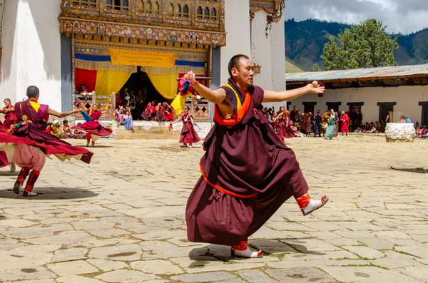 Bhutan (Klosterfeste und Maskentänze): Bild 19